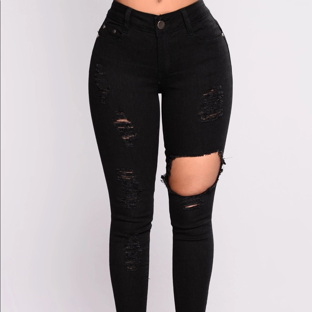 black fashion nova jeans